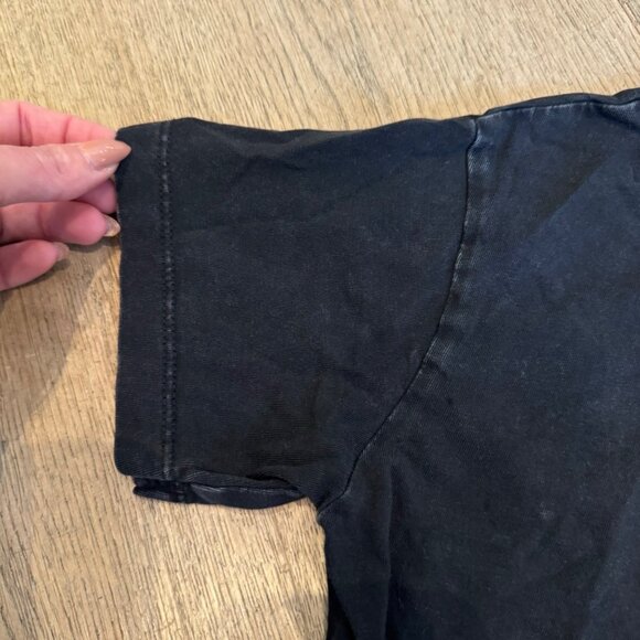 Rolling Stones Kids T-Shirt Black Distressed Logo Graphic Zara Size 7 tee - Picture 3 of 6